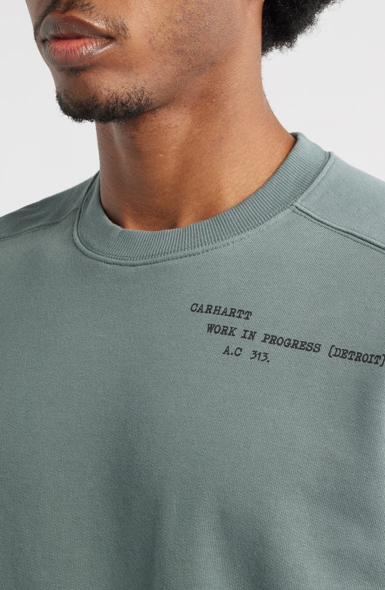 Carhartt Work In Progress Punched Graphic Sweatshirt, Alternate, color, Velvet Green