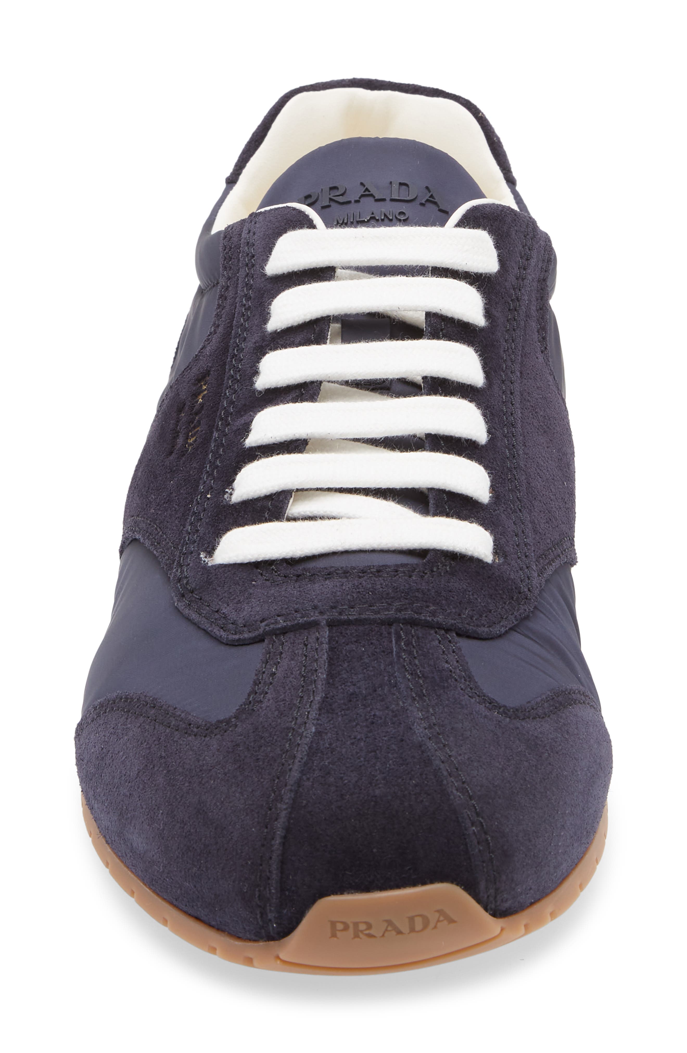 Prada Low Profile Sneaker, Alternate, color, Blue
