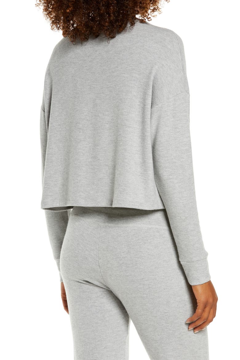 Brushed Up Crop Sweatshirt, Alternate, color, LIGHT HEATHER GRAY