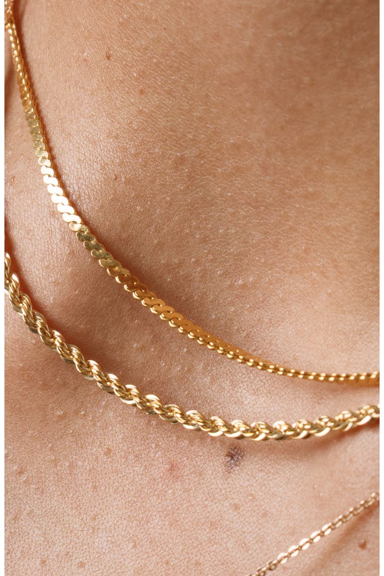 French Rope Chain Necklace, Alternate, color, GOLD FILLED