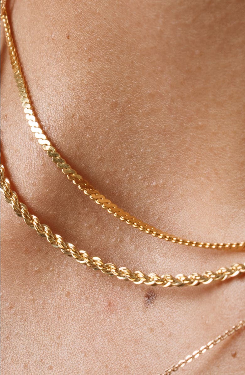 MADE BY MARY French Rope Chain Necklace, Alternate, color, Gold Filled
