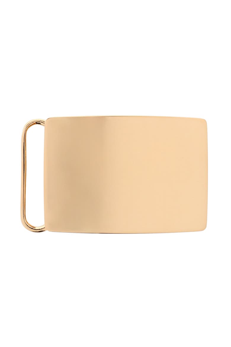 30mm 24K Gold Over Brass Compression Belt Buckle, Main, color, Gold
