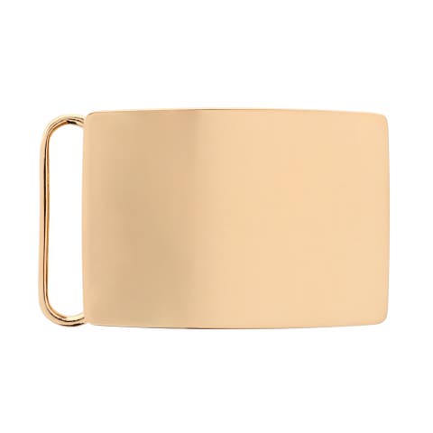 30mm 24K Gold Over Brass Compression Belt Buckle