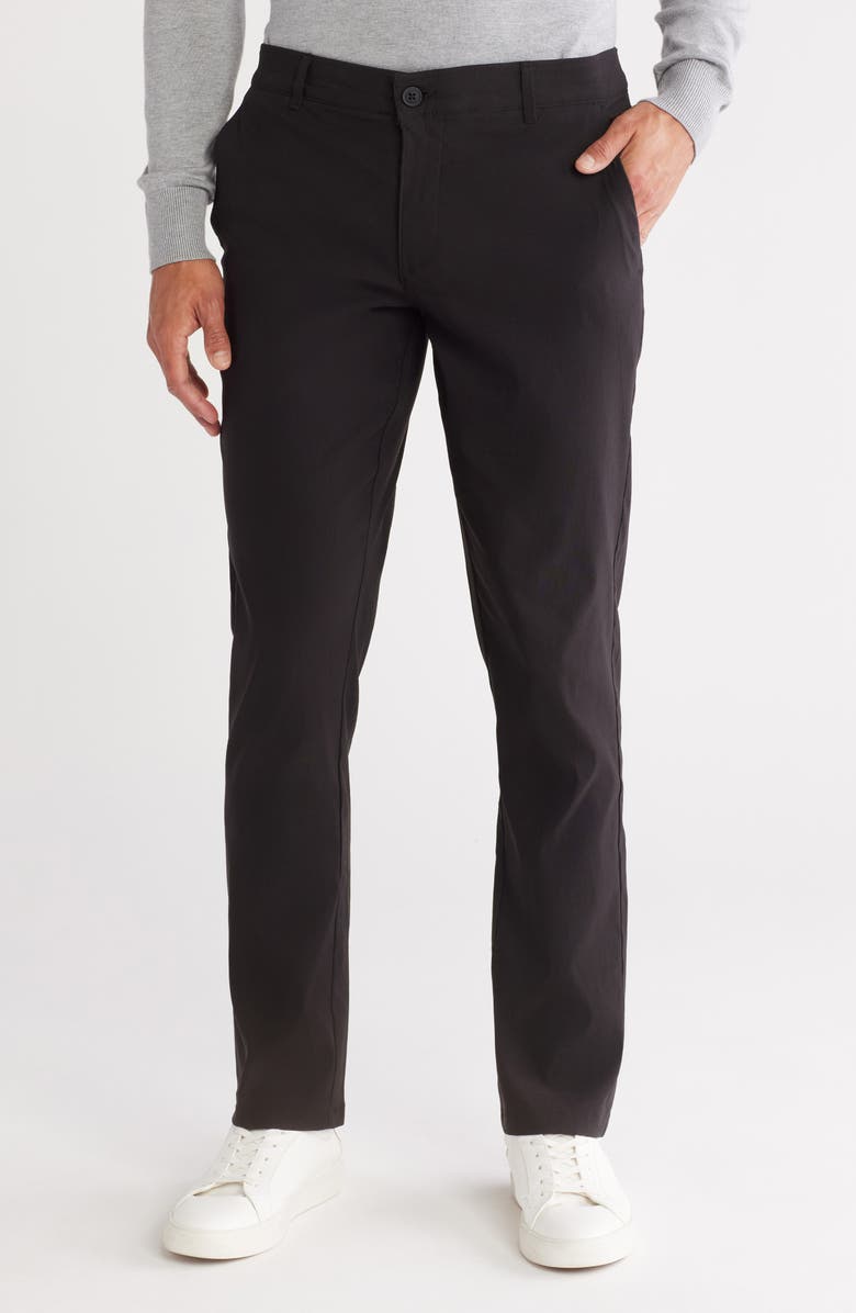 DKNY Essential Tech Chino Pants, Main, color, Black