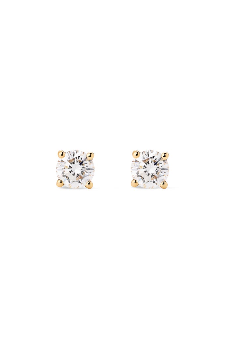 Lab Grown Diamond Earrings - Gold Medium Diamond Studs, Main, color, Gold
