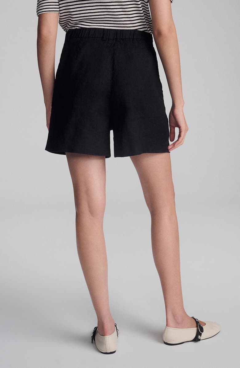 Mavi Jeans Woven Linen Shorts, Alternate, color, Black