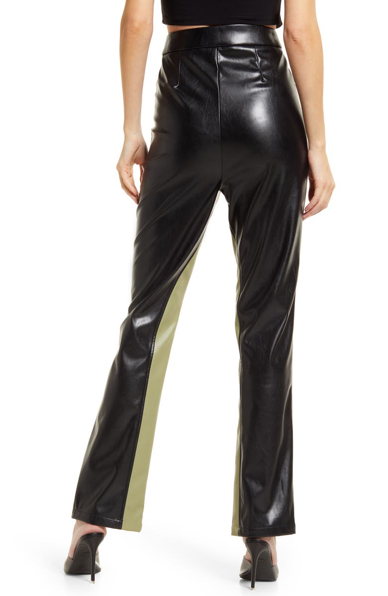 Amy Lynn High Waist Faux Leather Pants, Alternate, color,