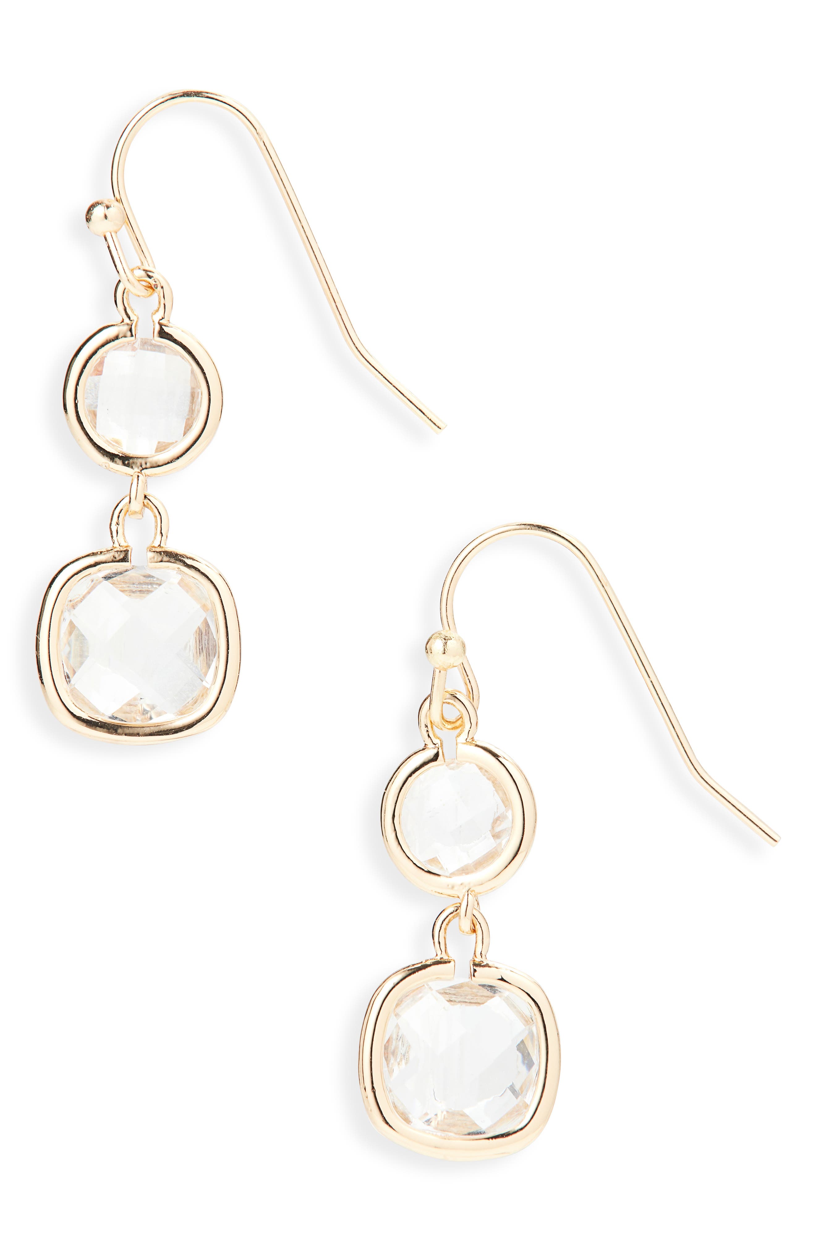 Cara Crystal Linear Drop Earrings