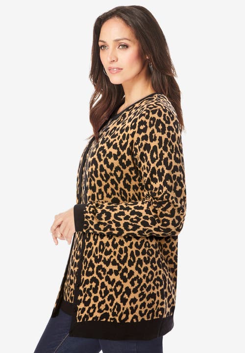 Jessica London Fine Gauge Cardigan In Black