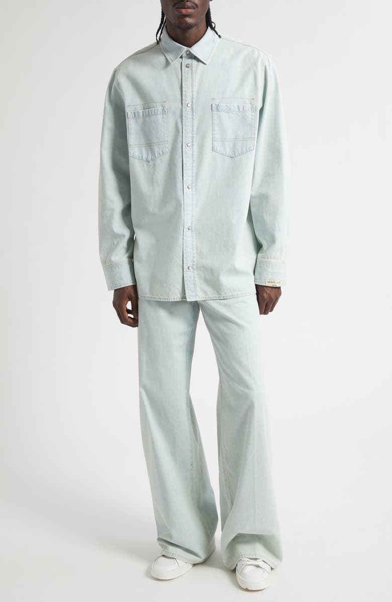 Golden Goose Journey Pedro Denim Overshirt, Alternate, color, Light Blue