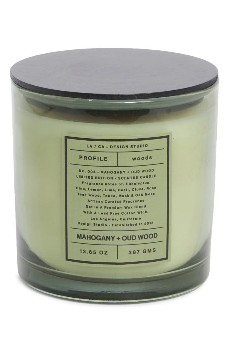 PORTOFINO CANDLES Mahogany & Oud Wood Jar Candle, Main, color, Mahogany - Oud