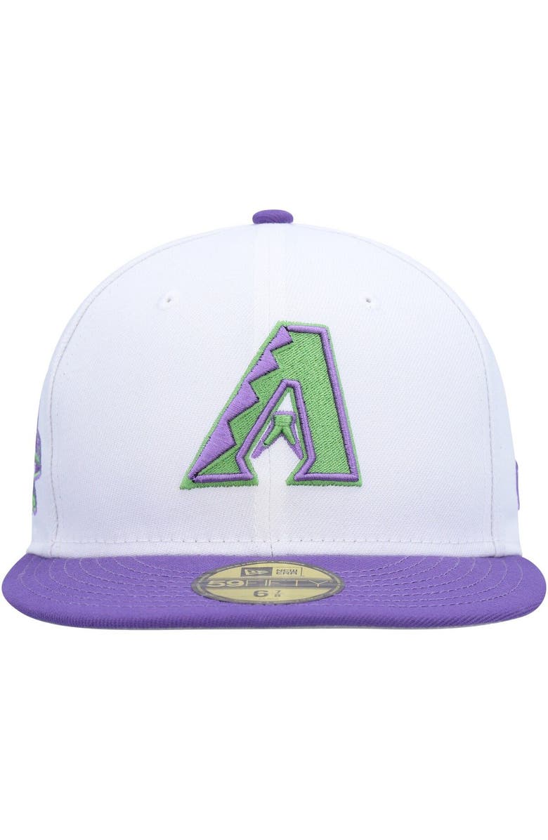 New Era Men's New Era White Arizona Diamondbacks Side Patch 59FIFTY Fitted Hat, Alternate, color, White