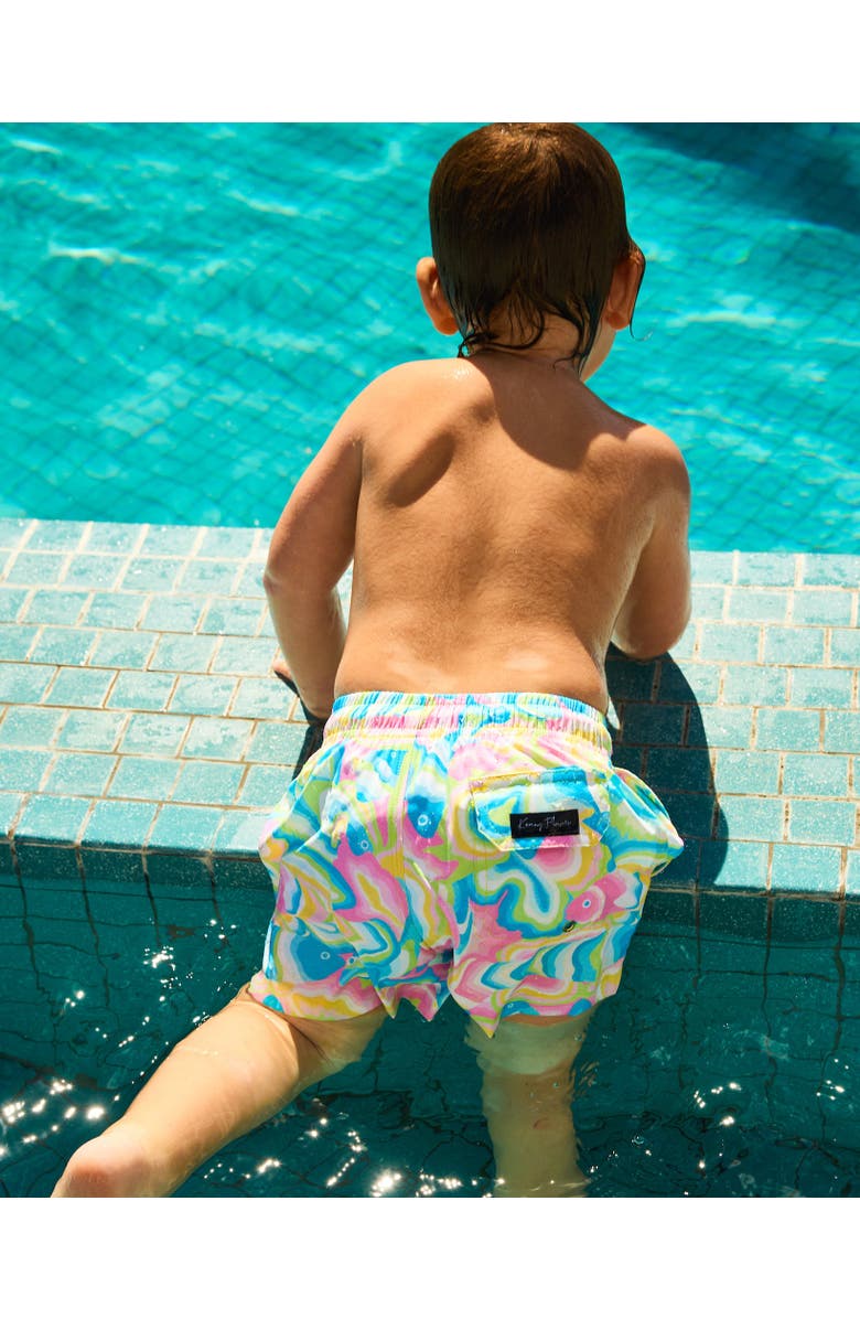 Kenny Flowers The St. Lucia - Boys Swim Trunks UPF 50+, Alternate, color, Multi