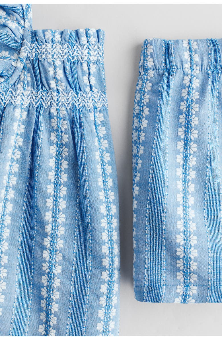 H&M 2-piece Embroidery-detail Cotton Set, Alternate, color, Light Blue