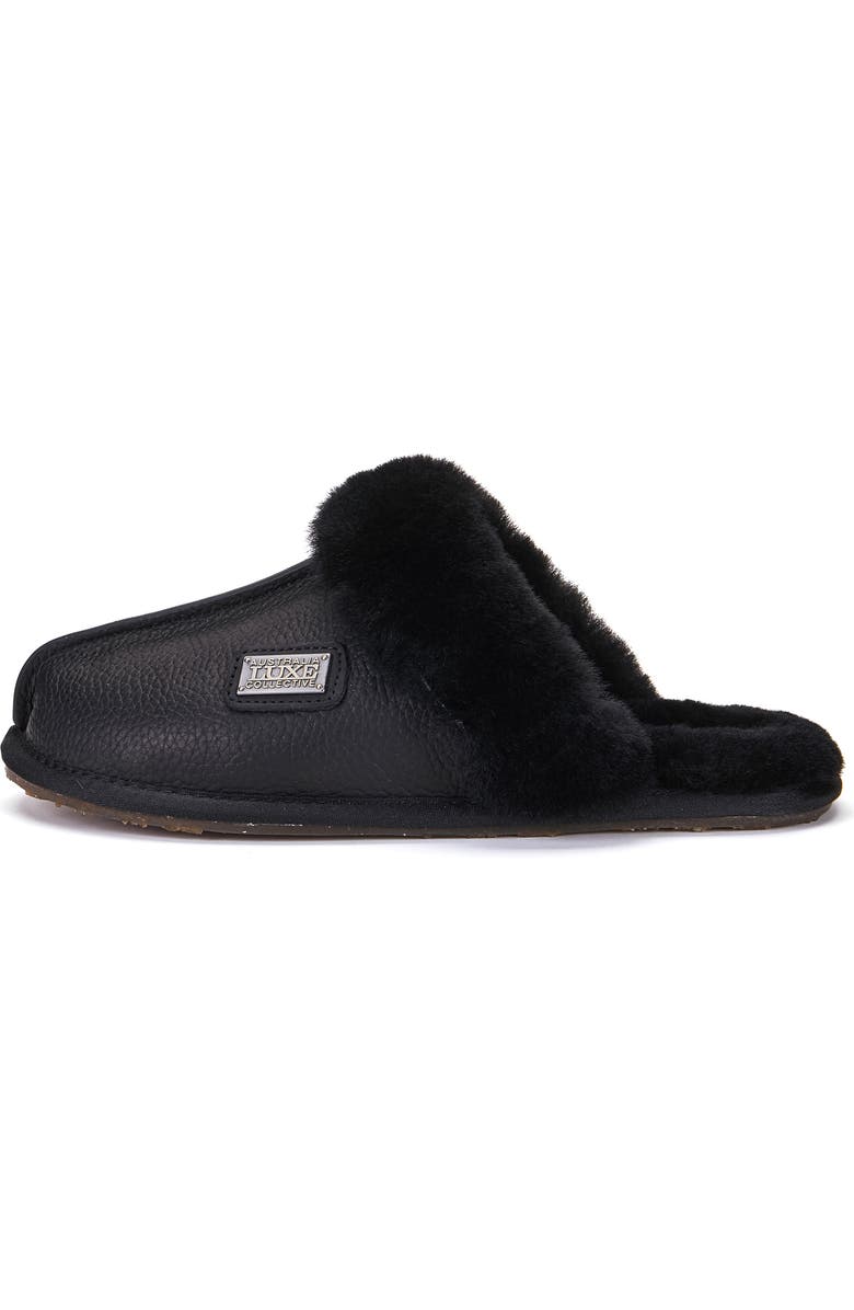 Australia Luxe Collective Genuine Shearling Mule Slipper, Alternate, color, Crow