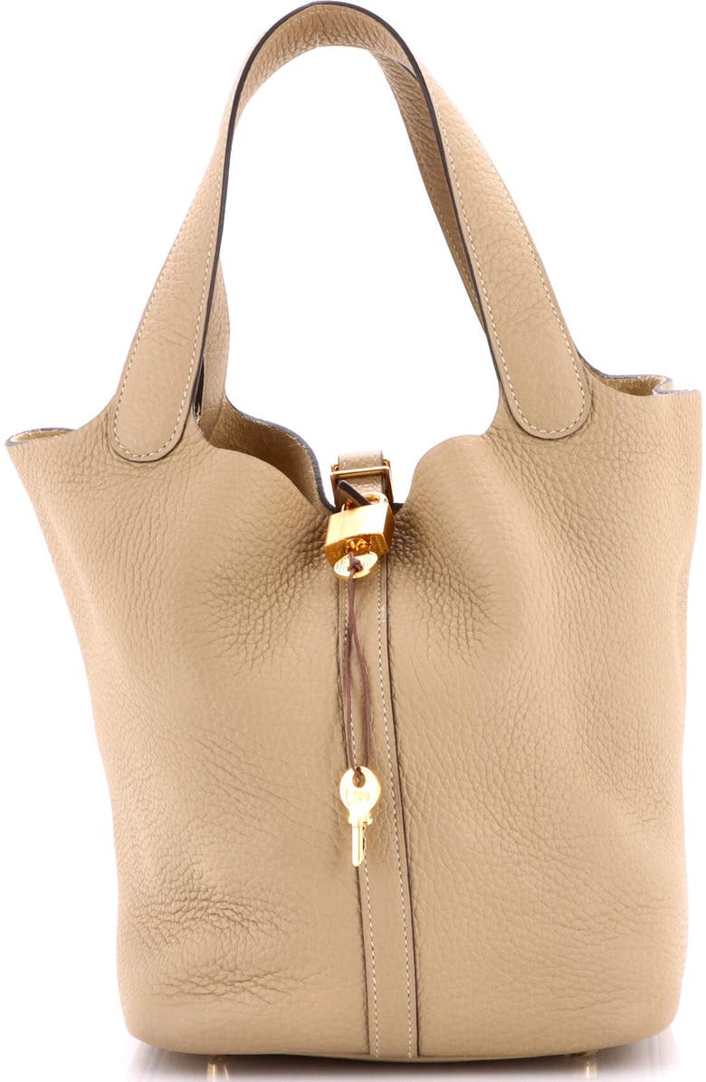 Pre-Owned Hermes Picotin Lock Bag Clemence MM, Main, color, Trench