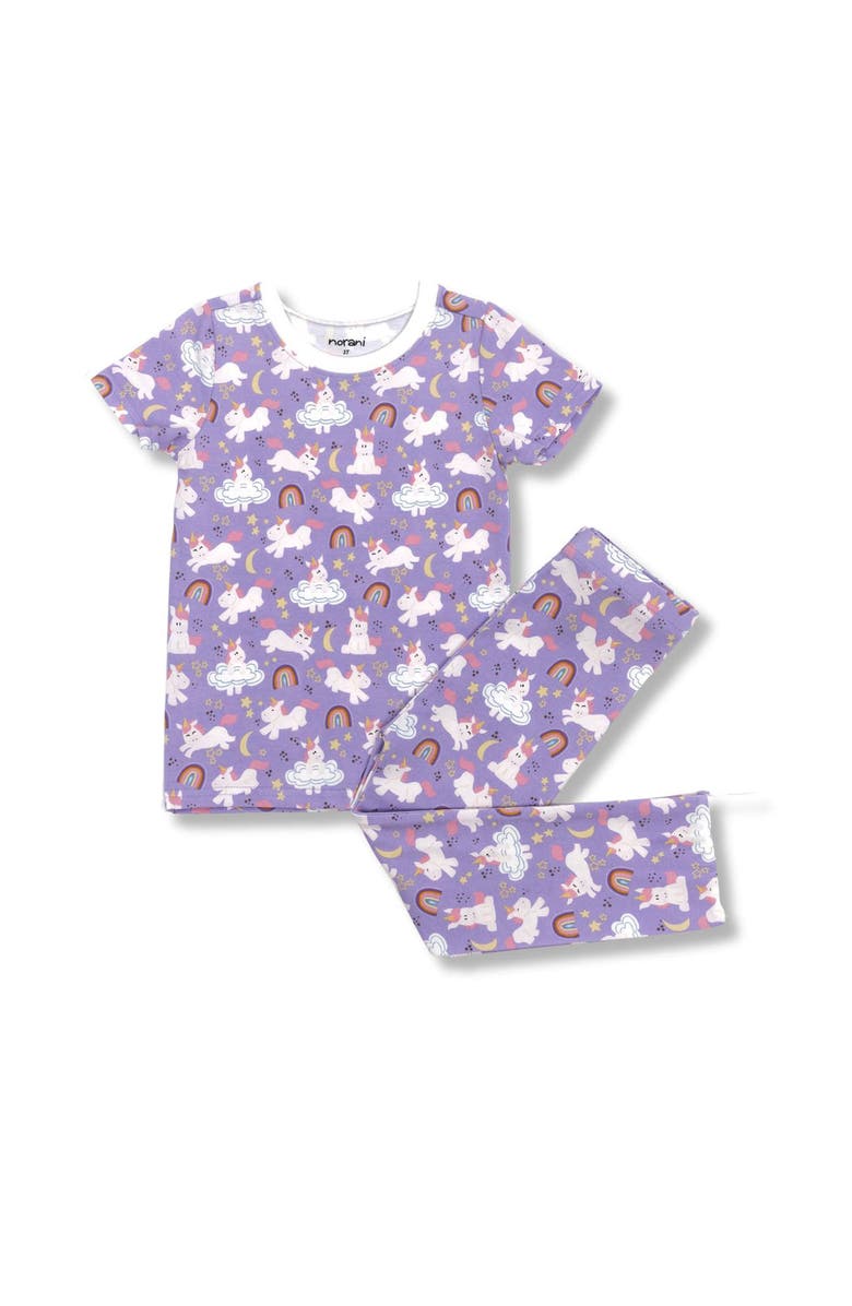 Norani Kids Organic Two-Piece Pajama Set, Alternate, color, Unicorns