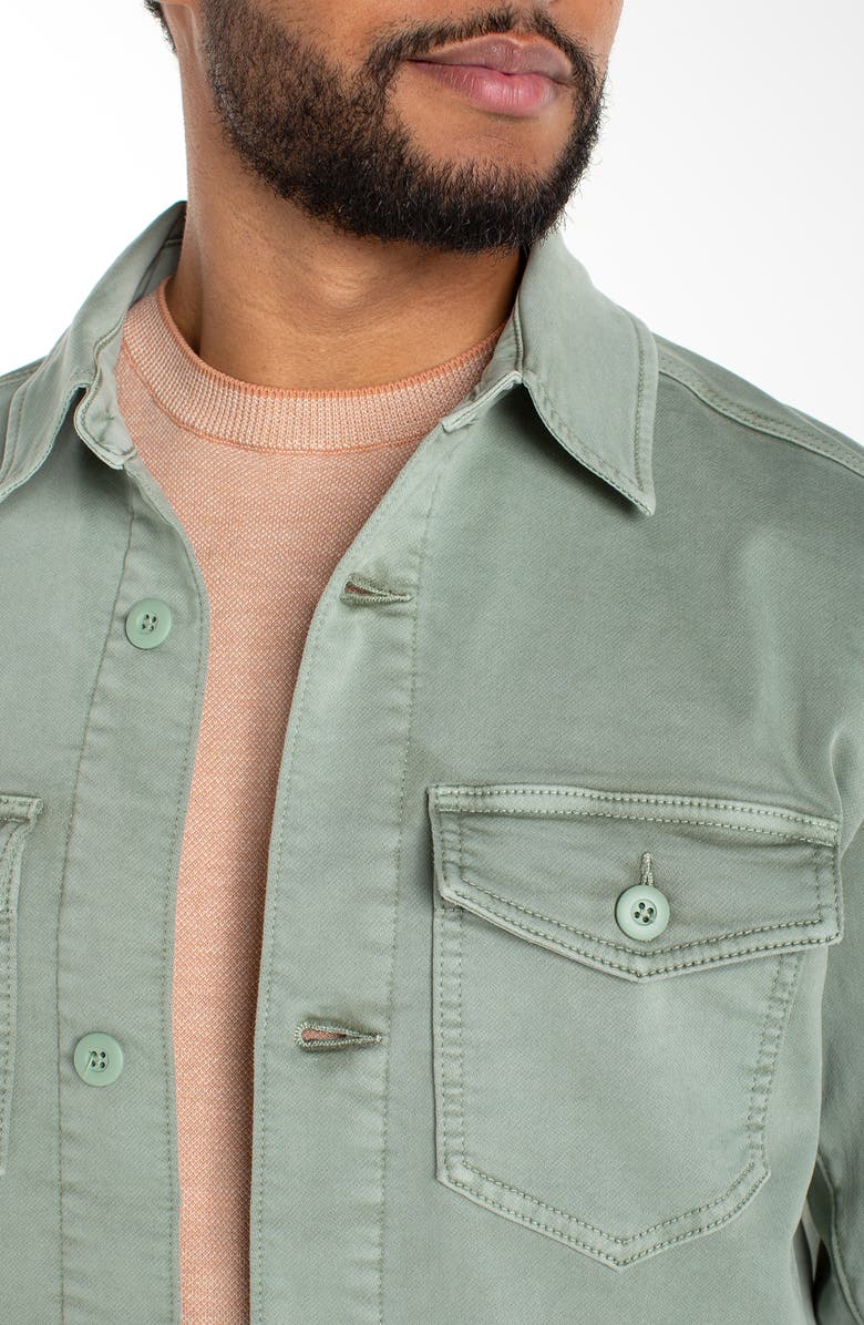 Liverpool Los Angeles Button-Up Overshirt, Alternate, color, Sage Green