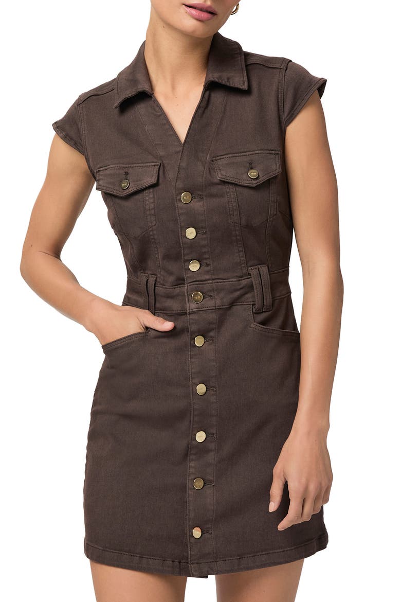 Jaxsyn Jolene Denim Minidress, Alternate, color, RICH CHOCOLATE