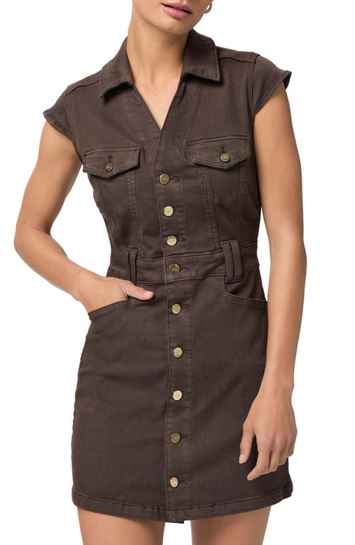 Paige Jaxsyn Jolene Denim Minidress In Brown