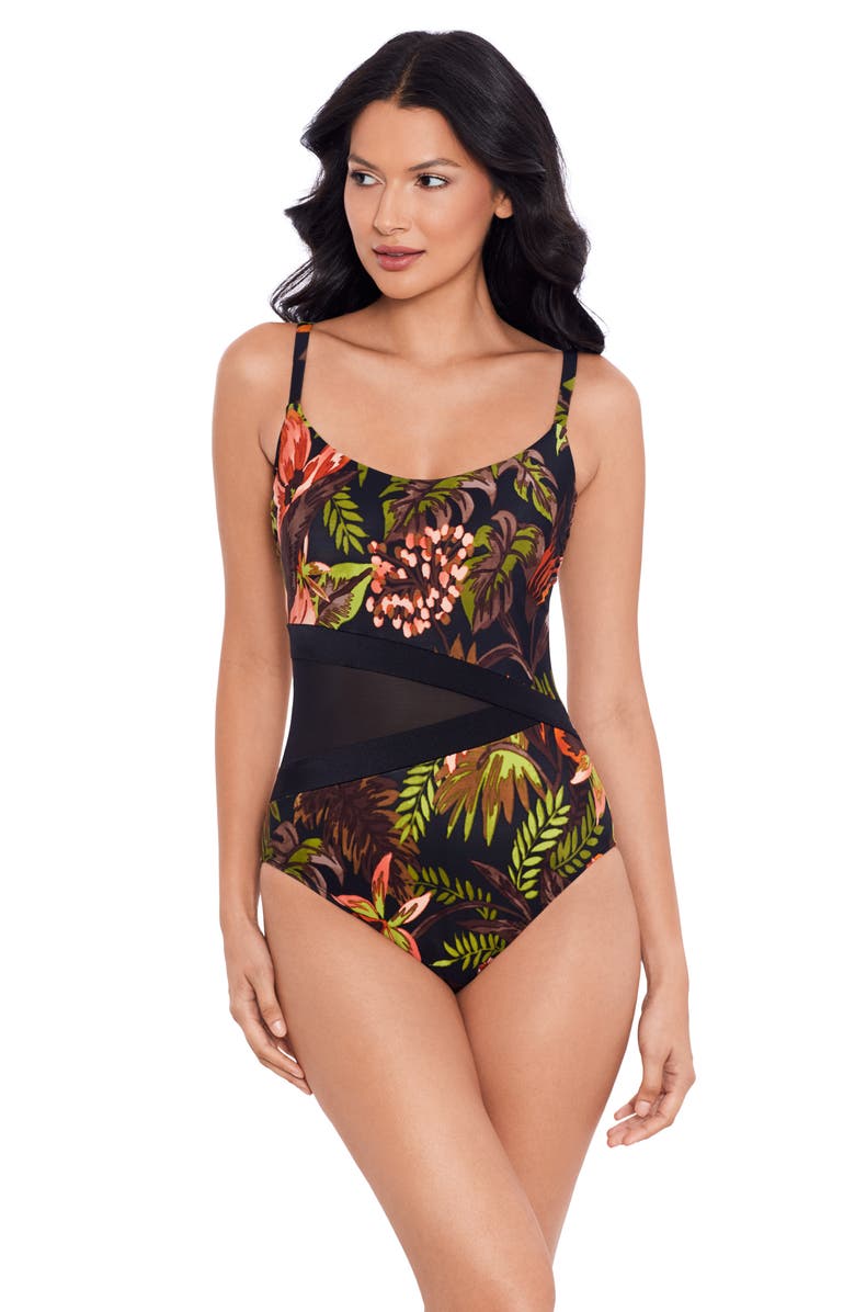 Miraclesuit<sup>®</sup> Botanico Lyra Underwire One-Piece Swimsuit, Alternate, color, Blm