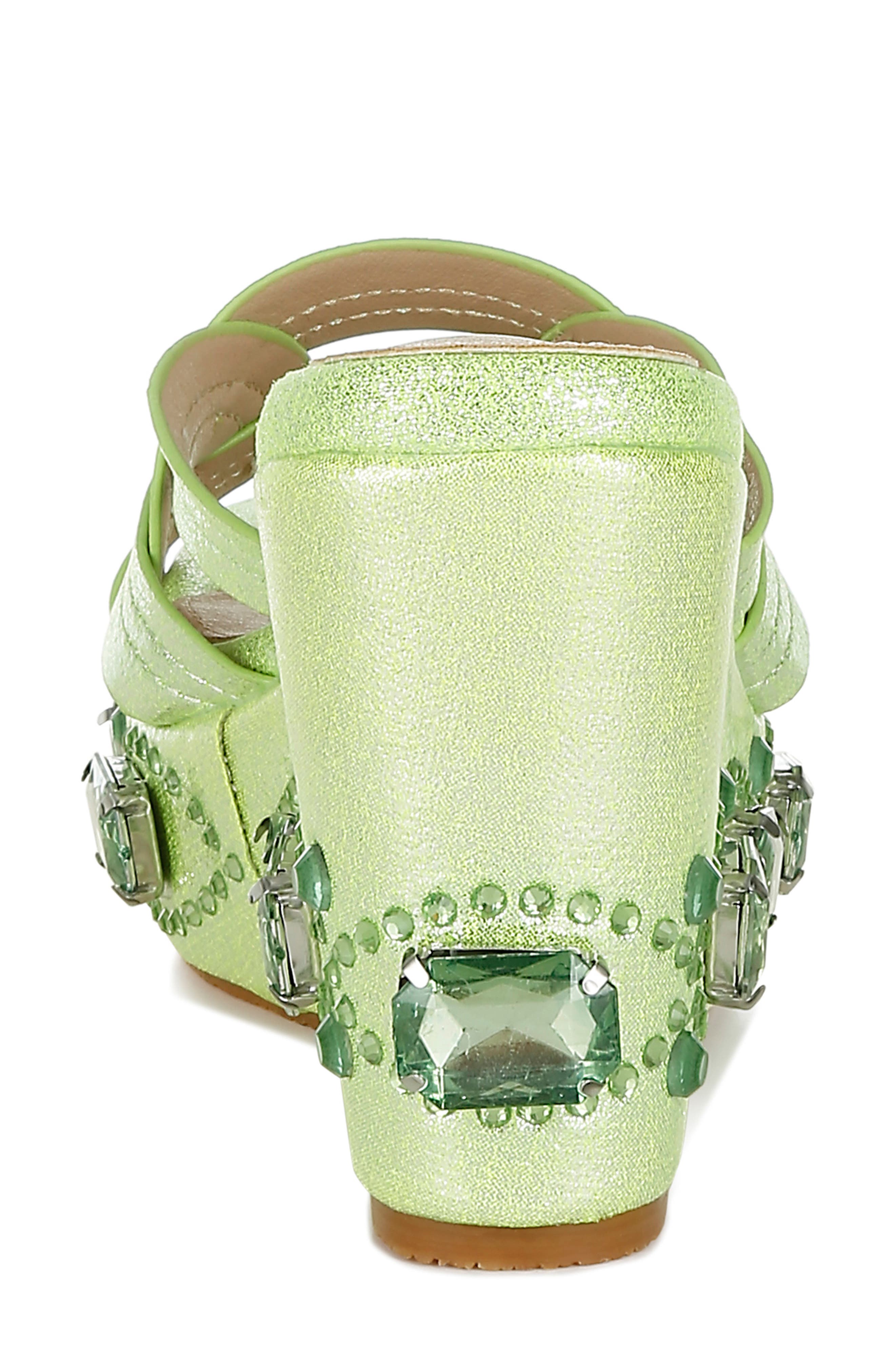 Blistronic Platform Wedge Sandal, Alternate, color, LIME GREEN