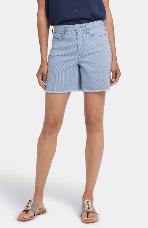 Nydj High Rise Berkyn Relaxed Denim Shorts In Merida Stripe