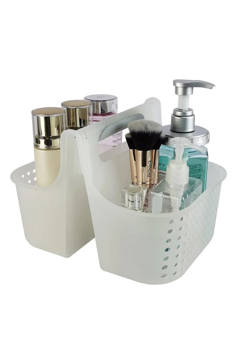 J AND V TEXTILES Portable Shower Caddy, Alternate, color, Clear