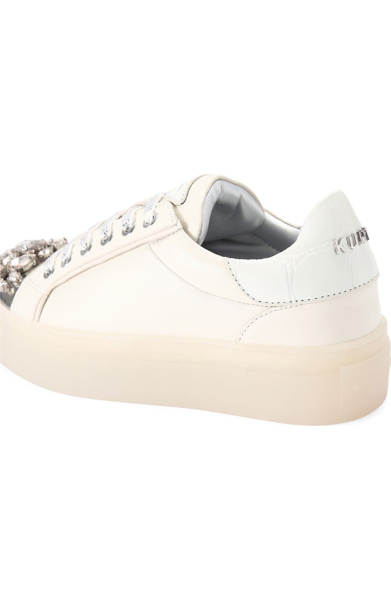 Kurt Geiger London Crystal Cap Toe Platform Sneaker, Alternate, color, Open White