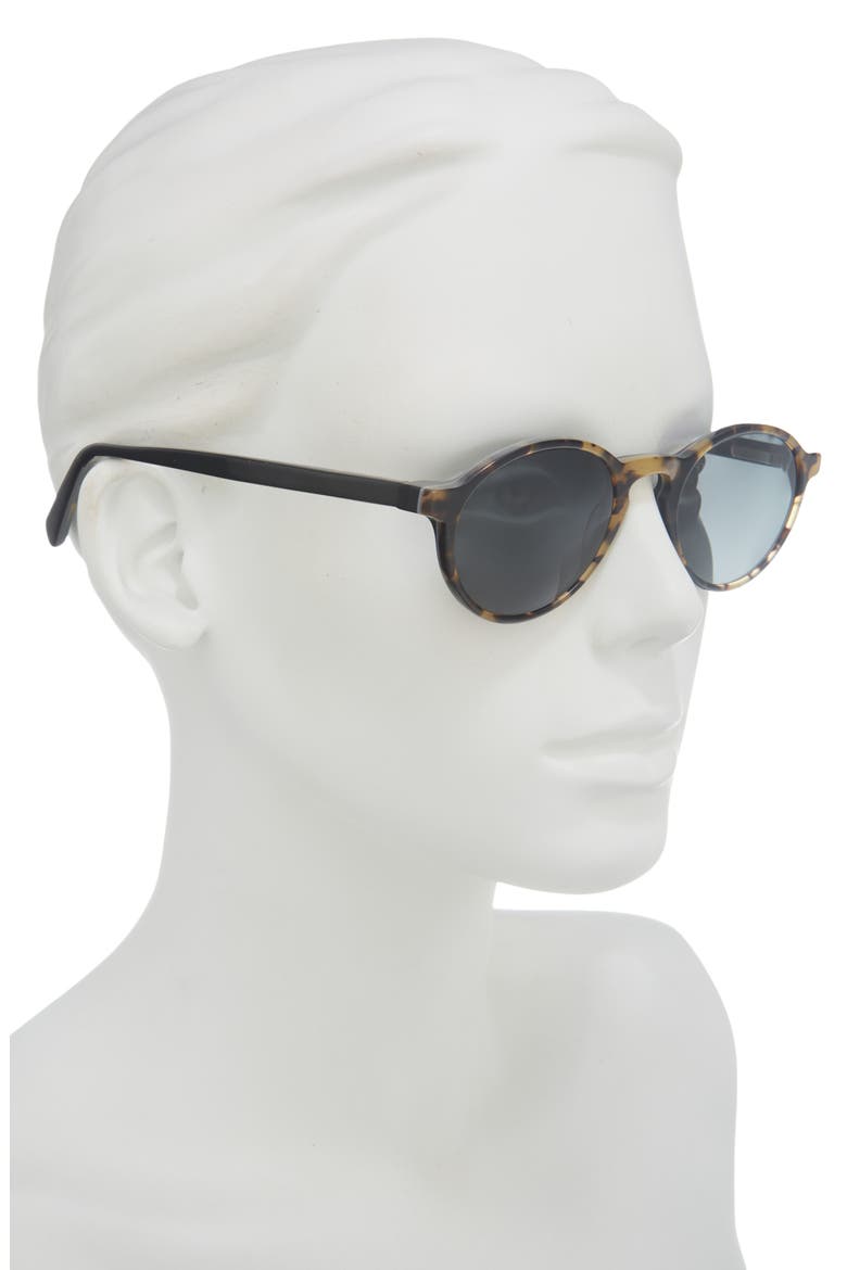 Board Stiff 49mm Round Polarized Sunglasses, Alternate, color, TORTOISE / BLACK TORT / GREY