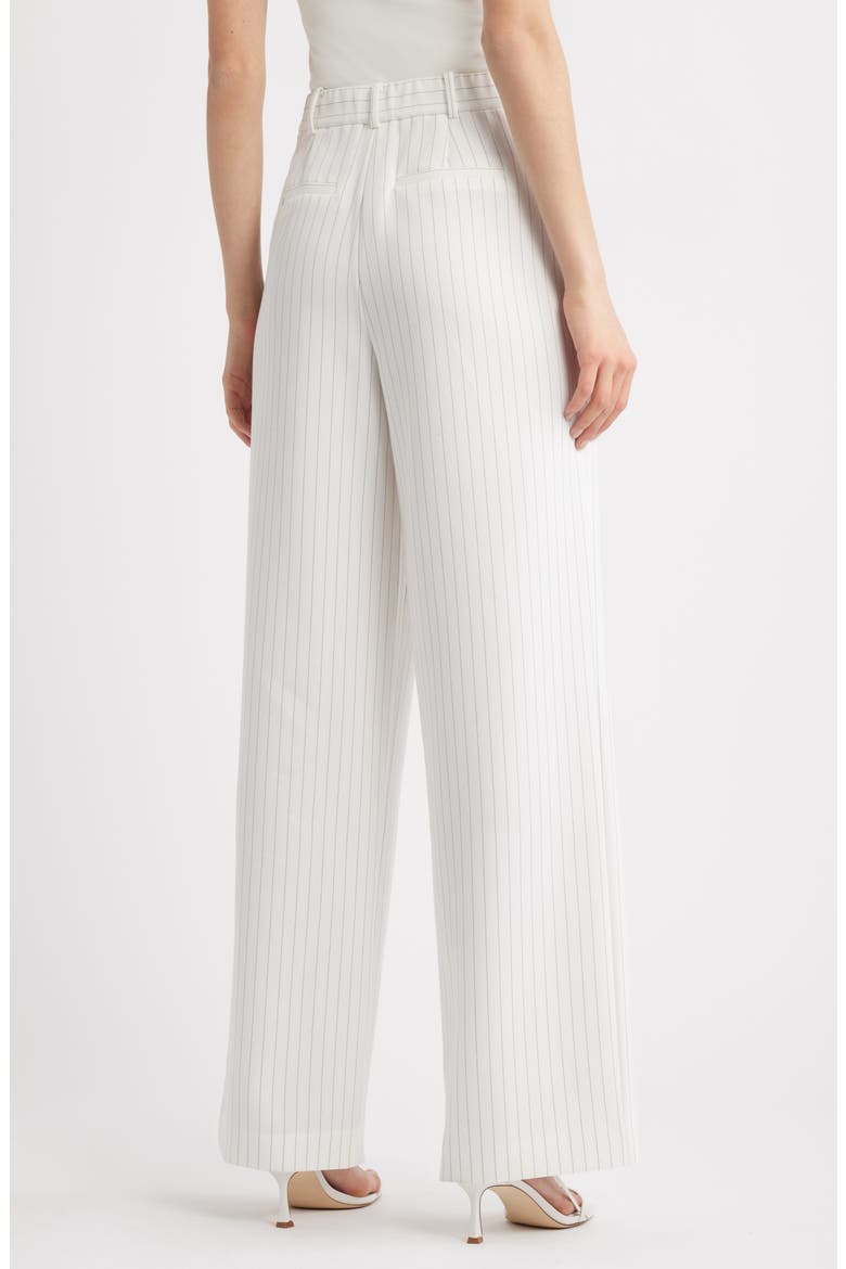 The Icon Trousers, Alternate, color, IVORY - GREY CELESTE PINSTRIPE