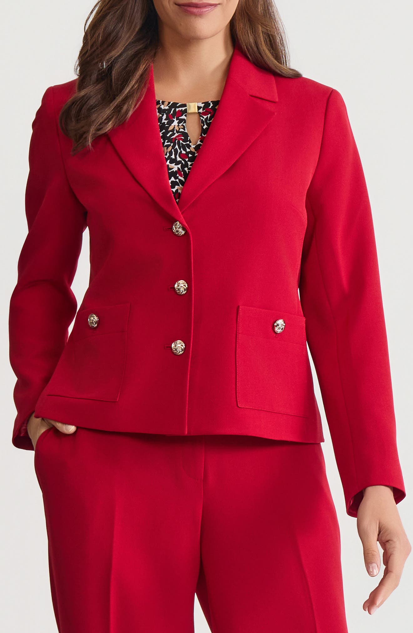 Single Brested Crepe Blazer