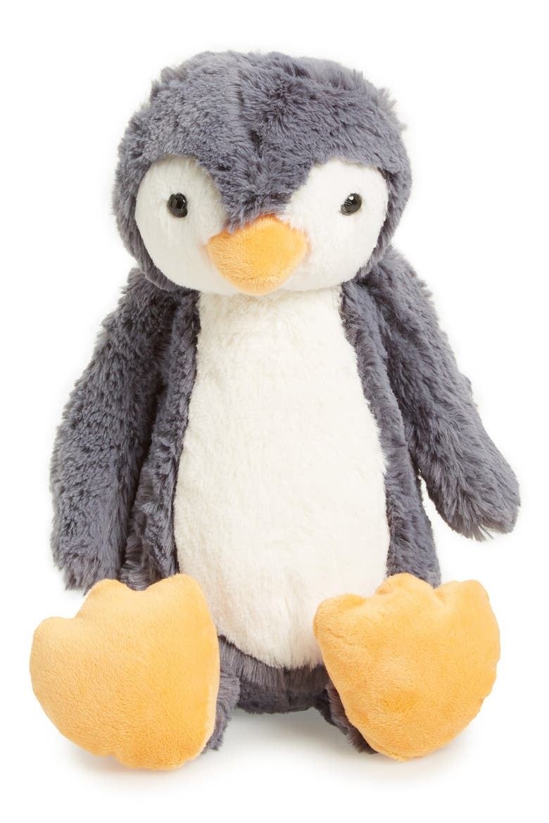 Medium Bashful Penguin Stuffed Animal, Main, color, GREY/ WHITE