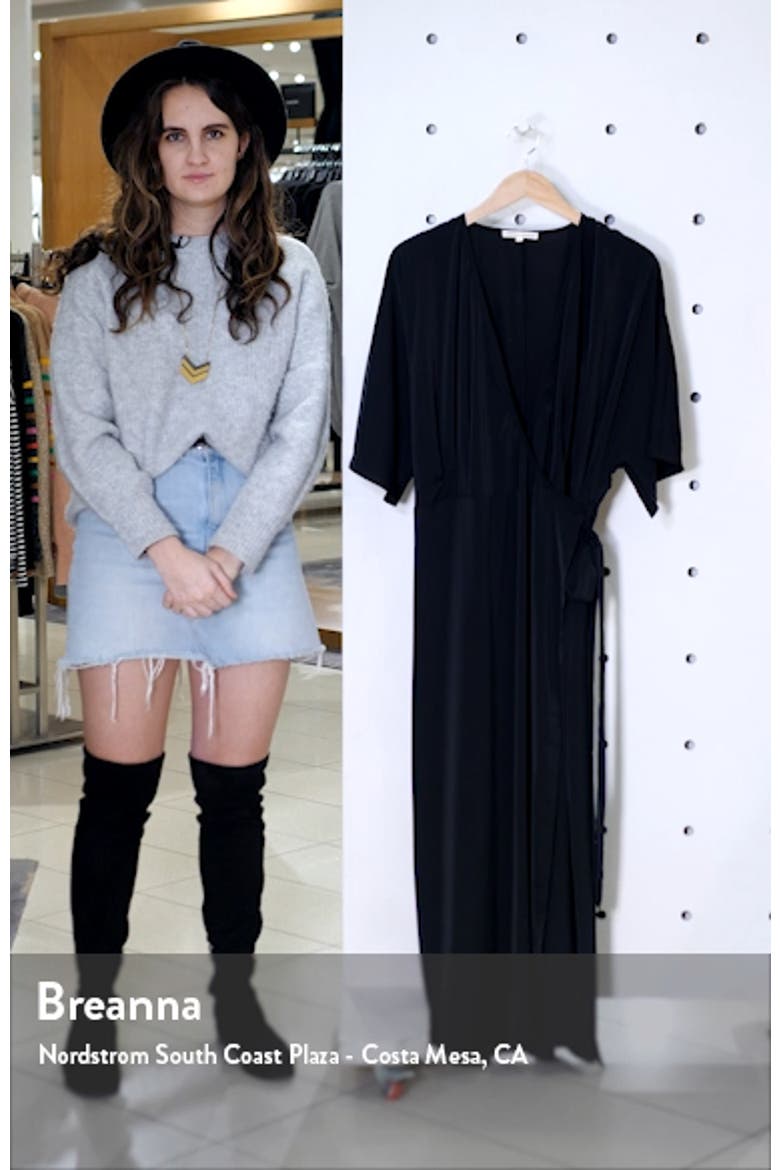 Short Sleeve Wrap Maxi Dress video