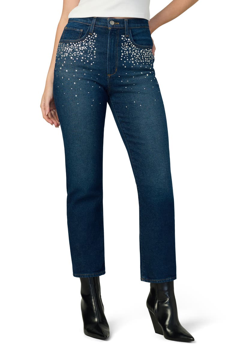 Margot Crystal Slim Ankle Jeans, Main, color, BRILLIANT