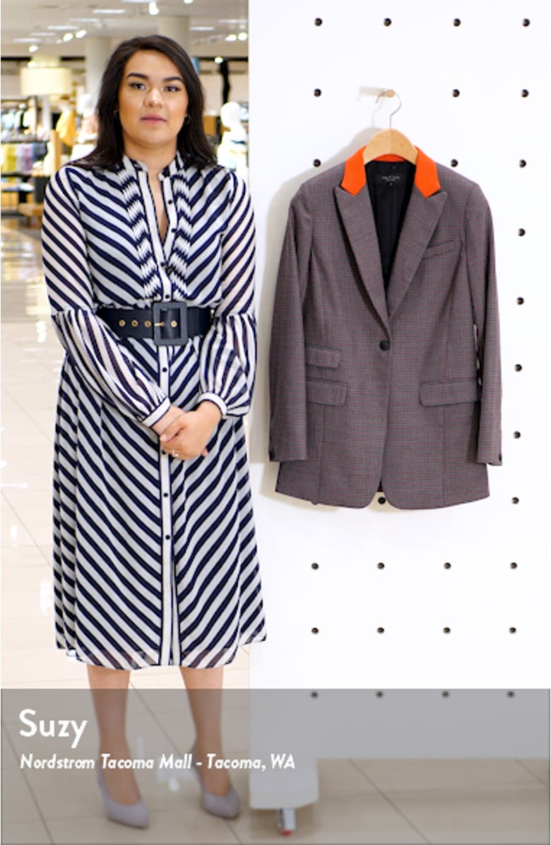 Paloma Check Stretch Wool Blend Blazer, sales video thumbnail