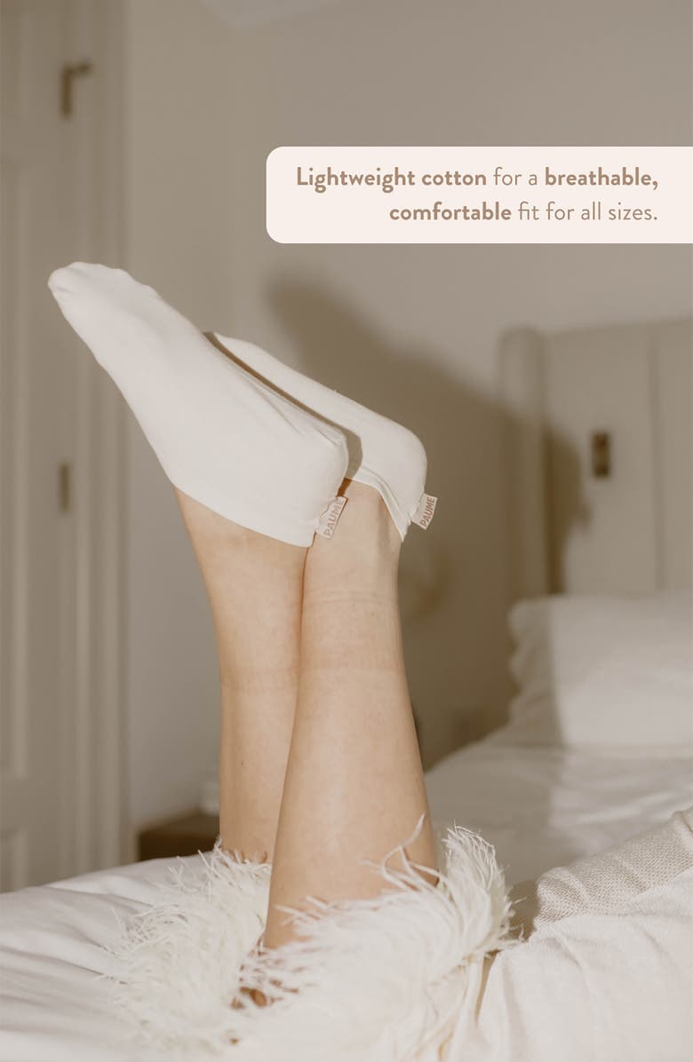 PAUME Organic Cotton Overnight Socks, Alternate, color, Beige