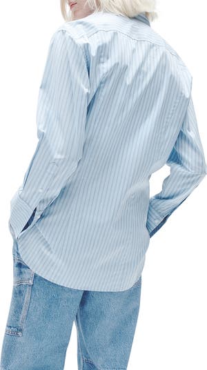 Indiana Stripe Poplin Button-Up Shirt