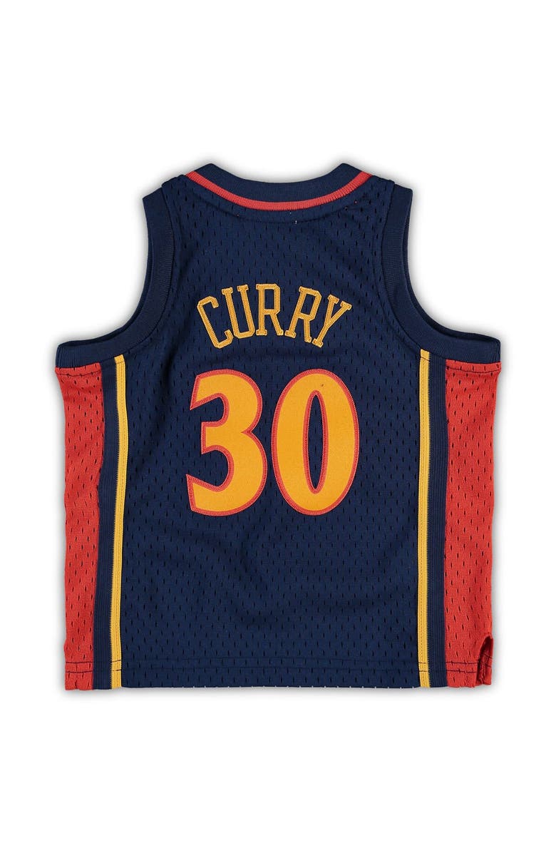 Mitchell & Ness Infant Mitchell & Ness Stephen Curry Navy Golden State Warriors Historic Logo Jersey, Alternate, color, Navy