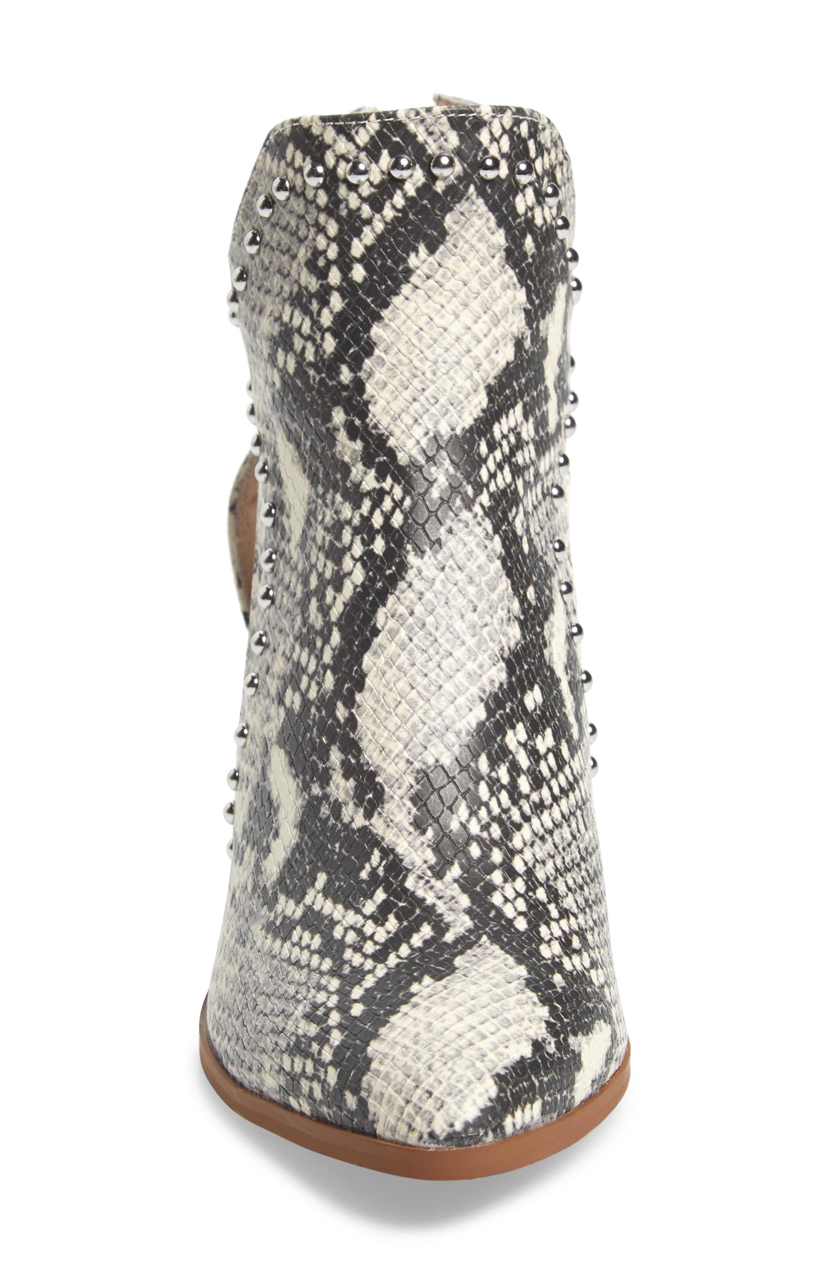 Justice Studded Cutout Bootie, Alternate, color, SNAKE PRINT