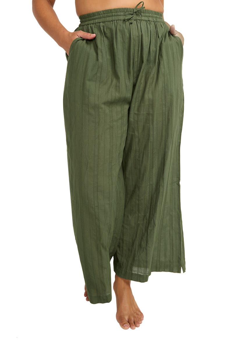 Artesands Grainger Cotton Cover-Up Pants, Main, color, Olive