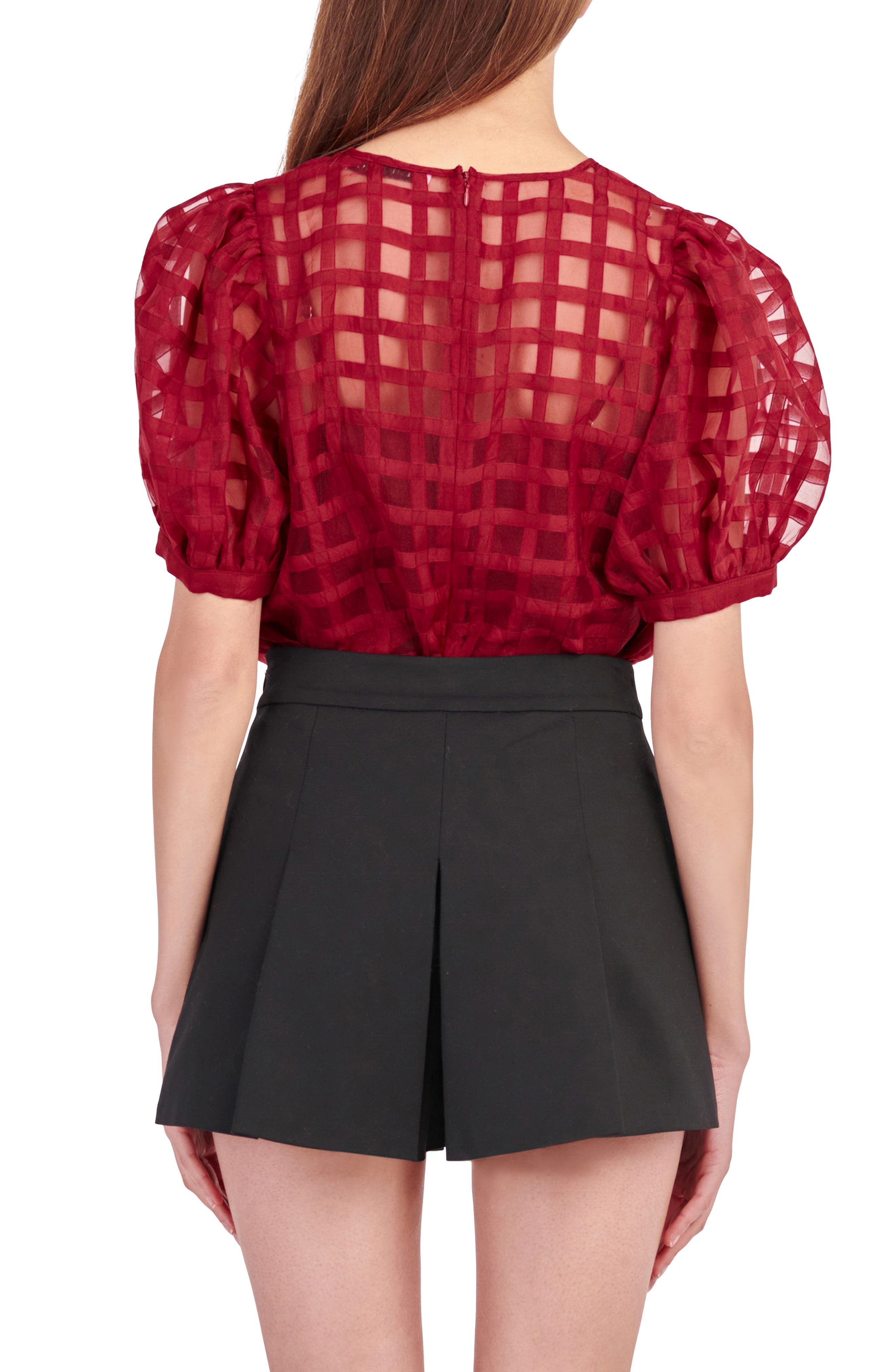 Windowpane Sheer Top - image 4