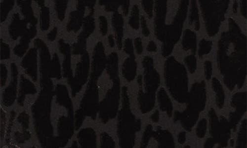 Mango Leopard Devoré Velvet Minidress In Black