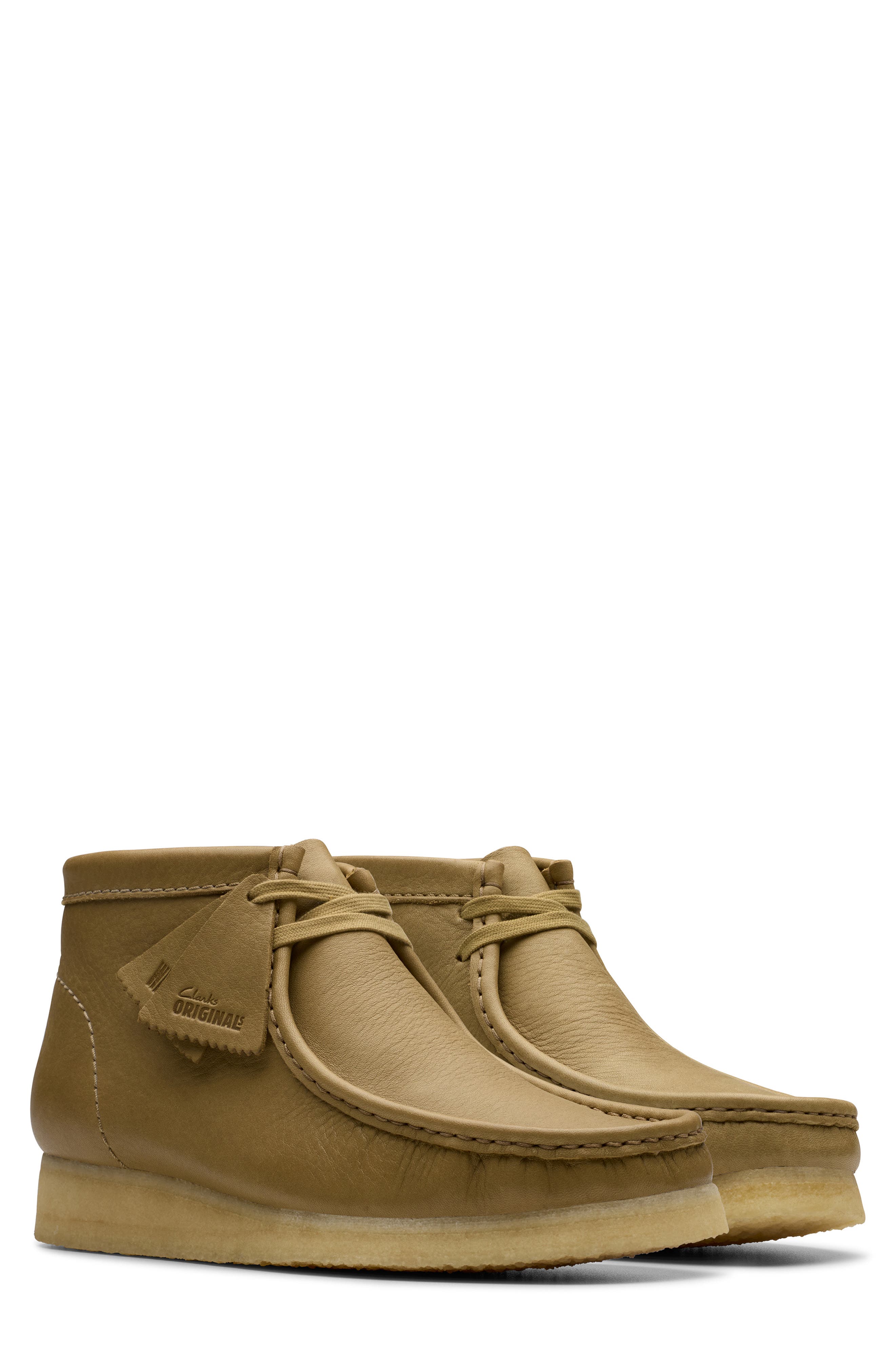 Clarks<sup>®</sup> Originals Wallabee Chukkah Boot, Alternate, color, Dark Olive Lea