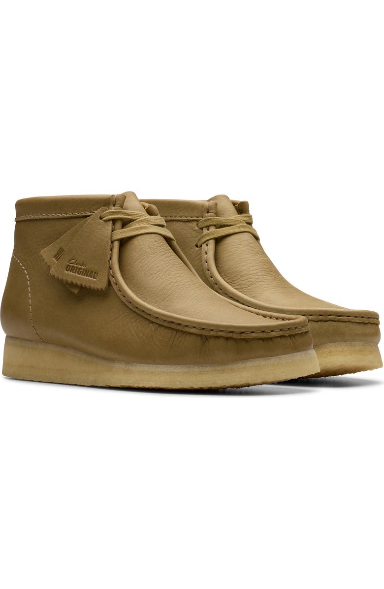 Clarks<sup>®</sup> Originals Wallabee Chukkah Boot, Alternate, color, Dark Olive Lea