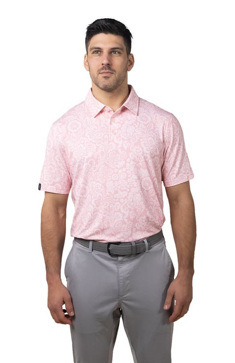 Tapestry Print Performance Golf Polo