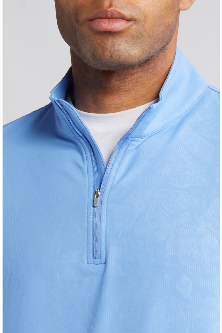 Perth Shadow Floral Performance Quarter Zip Pullover, Alternate, color, BONNET