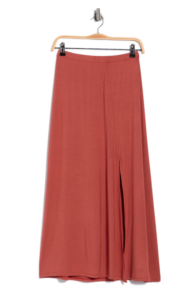 Front Split Maxi Skirt, Main, color, HAZELNUT