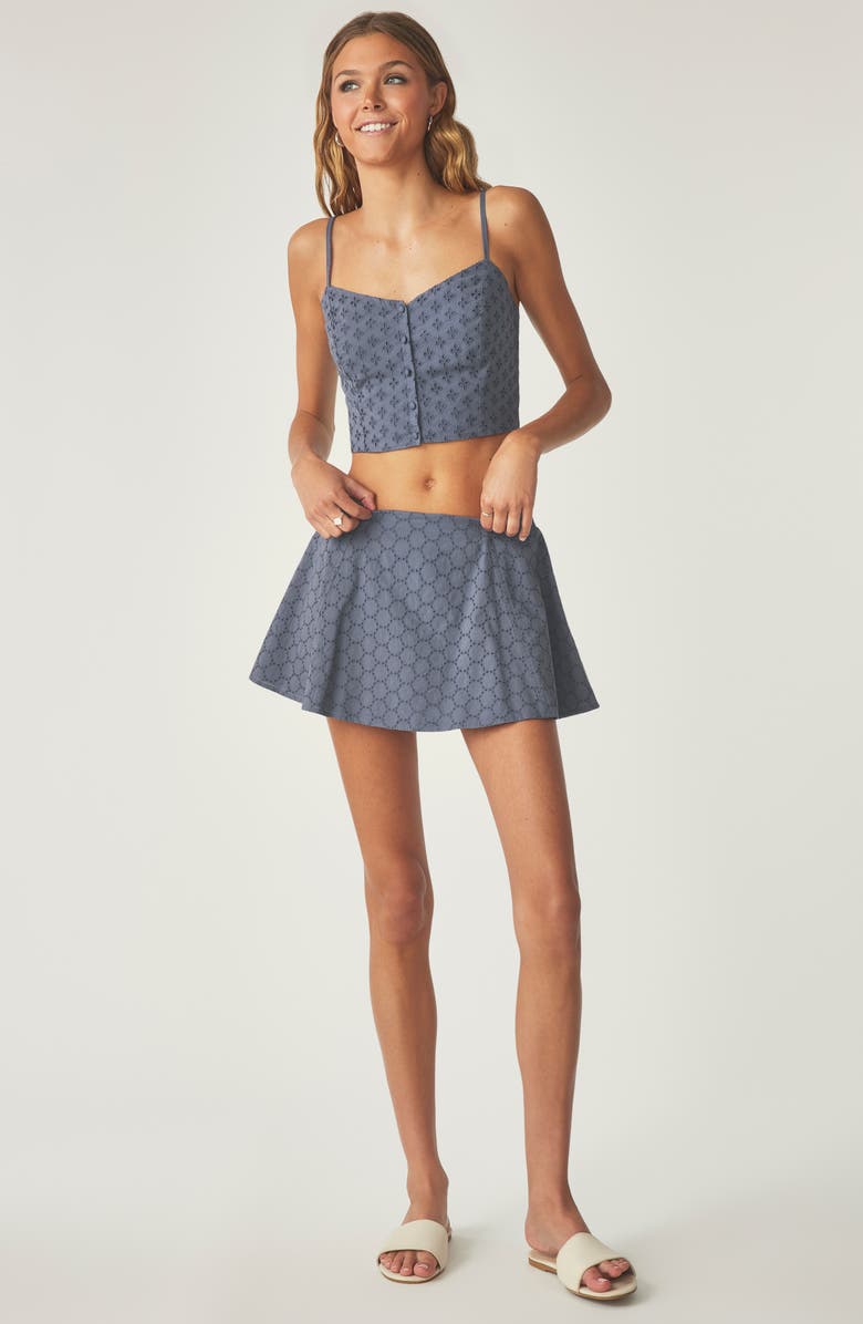 Florence by Mills Eyelet Button-Up Camisole, Alternate, color, Grisaille