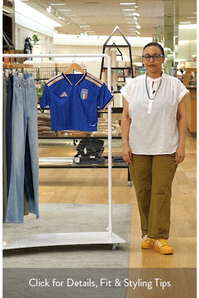 Women's adidas Royal Italy National Team FIFA x World Cup 2026 Home Cropped Replica Jersey video
